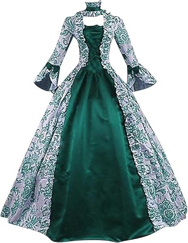 Leaomuny Mittelalterliches Kleid, Retro Renaissance, Viktorianischer Mittelalterlicher Stil Prinzessin Kostüm Elegante Lange Kleid Der 800 Vintage Kleidung Korsett Kostüm Für Halloween Leaomuny Mittelalterliches Kleid, Retro Renaissance, Viktorianischer Mittelalterlicher Stil Prinzessin Kostüm Elegante Lange Kleid Der 800 Vintage Kleidung Korsett Kostüm Für Halloween von Leaomuny