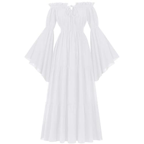 Mittelalterliches Damenkleid mit Trompetenärmeln, irischer Stil, Prinzessinnenkostüm, Gothic-Stil, Palaststil, Übergröße, Zeremonie, Vintage, Maxikleid, für Karneval, Halloween, Partys Mittelalterliches Damenkleid mit Trompetenärmeln, irischer Stil, Prinzessinnenkostüm, Gothic-Stil, Palaststil, Übergröße, Zeremonie, Vintage, Maxikleid, für Karneval, Halloween, Partys von Leaomuny