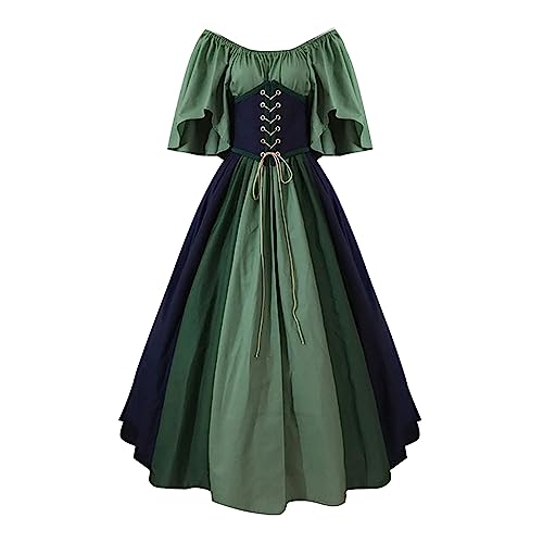 Mittelalterliches Damenkostüm in Übergröße, kurzärmelig, Mittelalterliches Prinzessinnenkleid, Gothic-Kleid, lang, elegant, 836, Vintage, Zeremonie, Kostüm für Halloween und Karneval Mittelalterliches Damenkostüm in Übergröße, kurzärmelig, Mittelalterliches Prinzessinnenkleid, Gothic-Kleid, lang, elegant, 836, Vintage, Zeremonie, Kostüm für Halloween und Karneval von Leaomuny