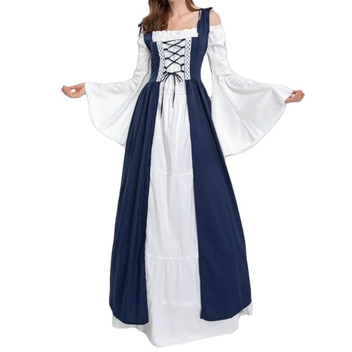 Mittelalterliches Kleid Damen mit Trompetenärmeln Viktorianische Mittelalterkleider Mit Korsett Prinzessin Kostüm Langes Kleid Slim Fit Der 800er Vintage Ballkleider Korsett Kostüm Für Halloween Mittelalterliches Kleid Damen mit Trompetenärmeln Viktorianische Mittelalterkleider Mit Korsett Prinzessin Kostüm Langes Kleid Slim Fit Der 800er Vintage Ballkleider Korsett Kostüm Für Halloween von Leaomuny