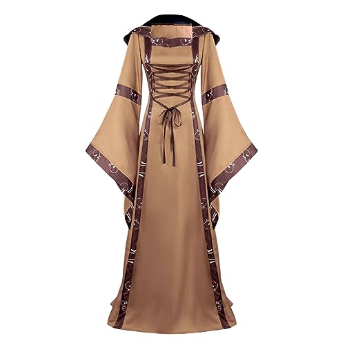Mittelalterliches Königin-Kostüm viktorianische Damen Trompetenärmel im viktorianischen Stil Maxikleid Prinzessinnenkleid Gothic Palaststil Elegante Abendkleid Kurvige Bauernkleidung Karneval Mittelalterliches Königin-Kostüm viktorianische Damen Trompetenärmel im viktorianischen Stil Maxikleid Prinzessinnenkleid Gothic Palaststil Elegante Abendkleid Kurvige Bauernkleidung Karneval von Leaomuny