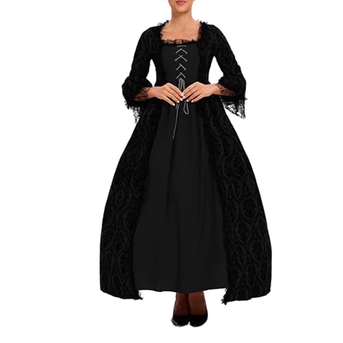 Mittelalterliches Kostüm für Damen, Trompetenärmel Irischer Stil, Maxikleid, Prinzessinnenkleid, Gothic-Stil, Palaststil, elegant, kurvig, Renaissance, Karneval, Halloween, Party Mittelalterliches Kostüm für Damen, Trompetenärmel Irischer Stil, Maxikleid, Prinzessinnenkleid, Gothic-Stil, Palaststil, elegant, kurvig, Renaissance, Karneval, Halloween, Party von Leaomuny