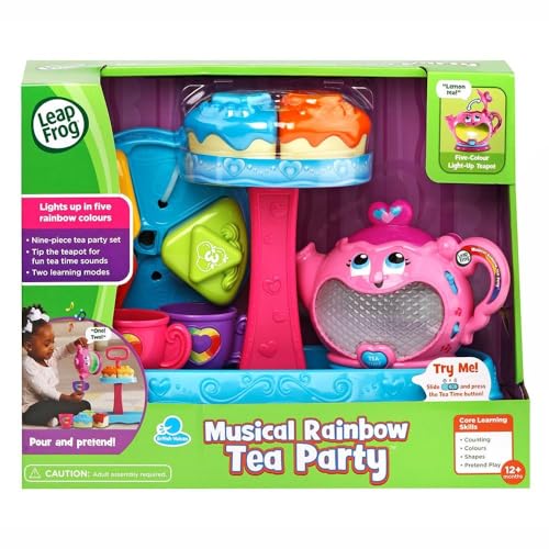 LeapFrog 603203 Musikalische Regenbogen-Teepart Lernspielzeug für Kinder mit Formsortierer, Lichtern und Liedern, Mehrfarbig, 115 x 300 x 273 millimeters von LeapFrog