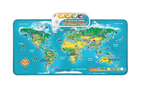 LeapFrog Touch & Learn Weltkarte | Pädagogische und interaktive Lernkarte für Kinder | Geeignet für Jungen und Mädchen ab 4 Jahren | Exklusiv bei Amazon von LeapFrog