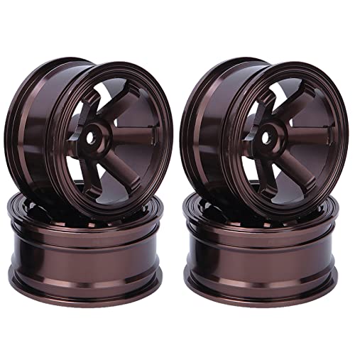 Leapiture 4pcs RC Rad Wheel Hub Aluminiumlegierung RC Racing Car Wheel Hub Leichte Hochfestigkeit für universelle 1/10 Flache Drift -RC -Auto (Braun) von Leapiture