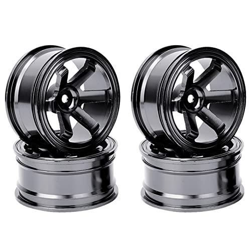Leapiture 4pcs RC Rad Wheel Hub Aluminiumlegierung RC Racing Car Wheel Hub Leichte Hochfestigkeit für universelle 1/10 Flache Drift -RC -Auto (Schwarz) von Leapiture