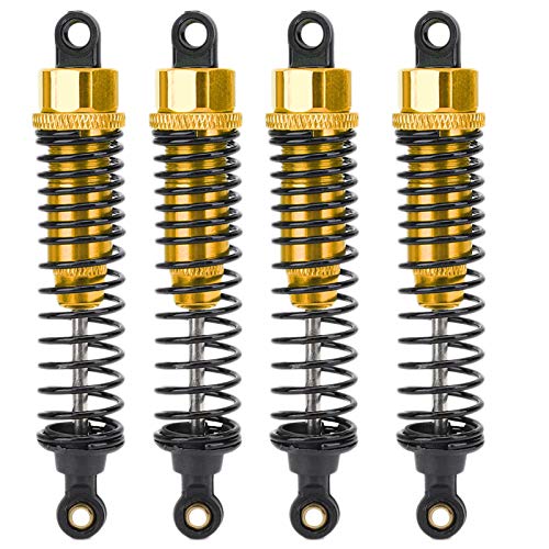 Leapiture RC -Off -Straßenfahrzeug -Metalldämpfer Teile, Fernbedienungsauto -Ersatzteile für 1/10 Fernbedienungsauto -Zubehör 4pcs/Set geeignet (Gold) von Leapiture