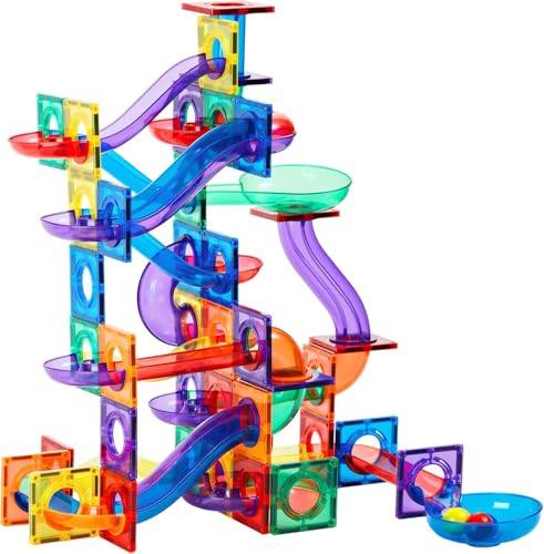 Learn And Grow - Magnetisch constructiespeelgoed Ball Run - 88 stuks von Learn & Grow Toys