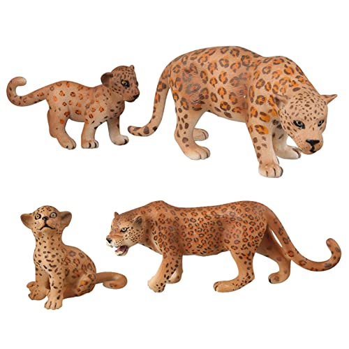 4 realistische Leopardenfiguren | Leopardenpuppe, Simulationsspielzeug, mit verziertem Leoparddschungel | Modell der Tiere, geeignet als Lernhilfe, Kuchenbefestigung, Geschenk für 4 realistische Leopardenfiguren | Leopardenpuppe, Simulationsspielzeug, mit verziertem Leoparddschungel | Modell der Tiere, geeignet als Lernhilfe, Kuchenbefestigung, Geschenk für von LearnLyrics