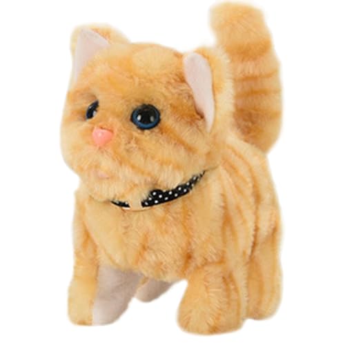 Chaton Electronic Plush - Realistische animierte Chat -Puppe, haariger und solide Begleiter | Roboterspielzeug mit süßem Miauen für ein interaktives Spiel und emotionaler Komfort für junge e von LearnLyrics