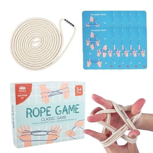Fingerseil-Set, Regenbogenseil, Fingerseil, Ztringz, Seilspielzeug, New Cats Cradle String Games Traditional Toy, Geflochtenes Seil Thread-Finger-Spiel Seil Fingerspielzeug Fingerseilspiel Chinesisch von LearnLyrics