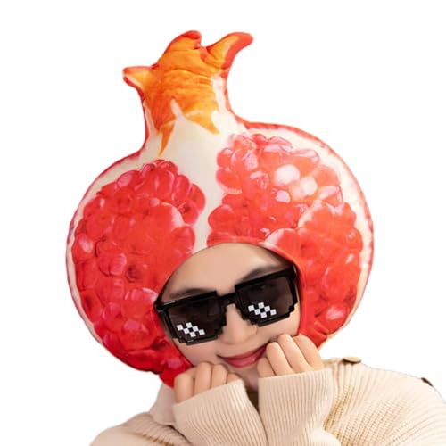 Fruchtmützen für Erwachsene – Karneval, Fruchthut, Granatapfel, Headgear | Genießen Sie ganz einfach den Spaß des Festivals mit diesem Obsthut-Kostüm. Es bleibt fest an Ort und Stelle von LearnLyrics
