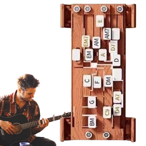 Gitarrenakkord-Trainingsgerät für Anfänger – Lernhilfe, praktisches Lehrmittel | Griffbrett-Trainingssystem, Lösung zur Entwicklung der Technik für den Unterricht auf akustischer und elektrischer Gita von LearnLyrics