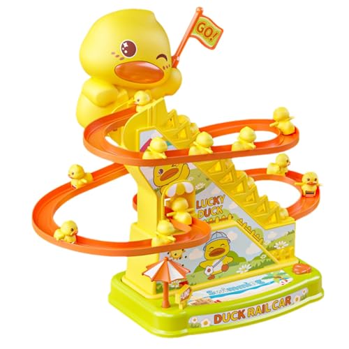 Kleines Enten-Kletterspielzeug, Entenbahn, Cartoon, russische Entenberge, beleuchtet mit Musik, Spielzeug für Klettertreppen, Entenspiele für E. Kleines Enten-Kletterspielzeug, Entenbahn, Cartoon, russische Entenberge, beleuchtet mit Musik, Spielzeug für Klettertreppen, Entenspiele für E. von LearnLyrics