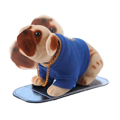 Kuscheltier Hund, Hunde Plüschtier, Wackelkopf Figur Auto, Wackelhund Auto-Innendekoration, Hund Wackelkopf für Auto Armaturenbrett, Harz Wackelkopf Hund Auto Dekorationen Innen Auto Armaturenbrett von LearnLyrics