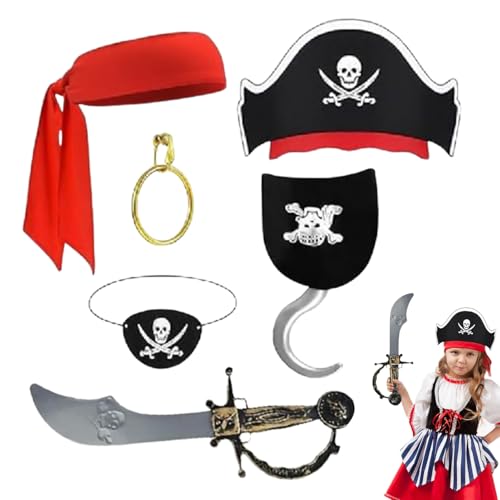Cosplay-Kostüm – Halloween für Kinder, Piratenkostüm für Kinder | Piratenkostüm-Set für Rollenspiel | Halloween-Kostüm-Set für von LearnLyrics