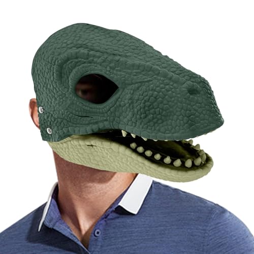 LearnLyrics Dinosaurier-Gesichtsbedeckung, beweglicher Kiefer,Halloween Dinosauriermaske mit beweglichem Mund- und Kieferdesign Tyrannosaurus Rex Dinosauriermaske Kopfbedeckung LearnLyrics Dinosaurier-Gesichtsbedeckung, beweglicher Kiefer,Halloween Dinosauriermaske mit beweglichem Mund- und Kieferdesign Tyrannosaurus Rex Dinosauriermaske Kopfbedeckung von LearnLyrics