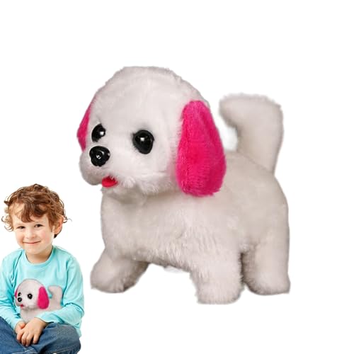 LearnLyrics Gehen und bellen Welpenhundspielzeug, Roboterhunde für Erwachsene, Bellen Roboter -Wanderspielzeug, Wagging Stoffed Animal Realistic Companion Haustier für & Mädchen von LearnLyrics