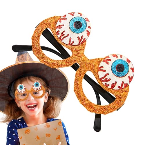 LearnLyrics Halloween-Brillenrahmen, Glitzer-Brille, lustige Halloween-Brille, gruselige Augapfel-Brille, Halloween-Cosplay-Zubehör für Kinder, Jungen, Mädchen LearnLyrics Halloween-Brillenrahmen, Glitzer-Brille, lustige Halloween-Brille, gruselige Augapfel-Brille, Halloween-Cosplay-Zubehör für Kinder, Jungen, Mädchen von LearnLyrics
