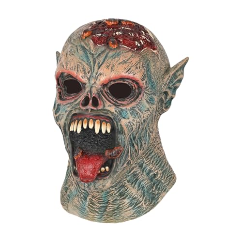 LearnLyrics Kopfmaske - Halloween Latexhauben Kostüm,Rollenspiel Requisiten Kostümzubehör Für Feste Gruselhäuser Freizeitparacks Auftritte Und Außeneinsätze Von Profis von LearnLyrics