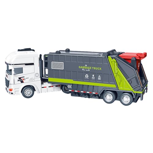 LearnLyrics Müllauto-Spielzeug-Look, lebendiges, realistisches Wassertanker-Spielzeug, Entwicklung von Fähigkeiten als Geschenk für Kinder-LKW-Modelle, langlebiges LKW-Modell mit Trägheitsantrieb von LearnLyrics