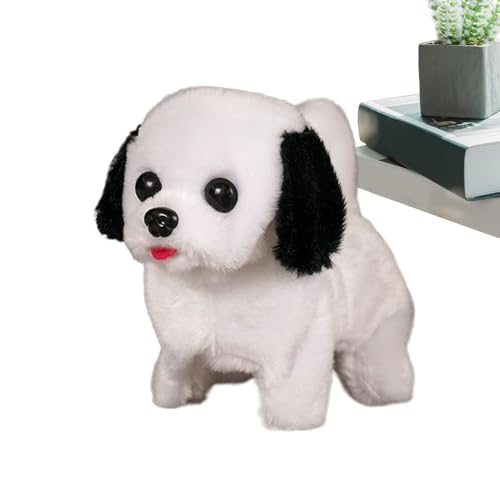 LearnLyrics Roboterhunde für Erwachsene, realistisches Roboterpuppenspielzeug - Roboter Walking Toy Barking Hund Plüschpuppe,Realistisches Begleittier Interaktives Stofftier für Kleinkind von LearnLyrics