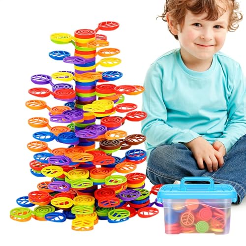 Stapelblöcke für die Kinder, Bausteine Stacking Toys, Bauklötze für Spielzeuge, Stapel, Balance Game | Hand-Auge-Koordination, Aktivitätszubehör von LearnLyrics