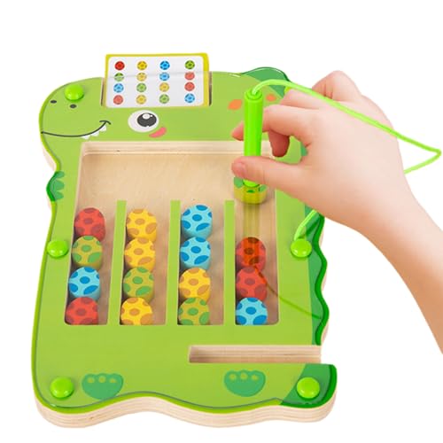 Magnetisches Holzspielzeug, magnetisches Labyrinth - Dinosaurier-Bewegungsspiel, logisches Denktraining, magnetisches Kugellabyrinth für Kinder, pädagogisches Spielzeug von LearnLyrics