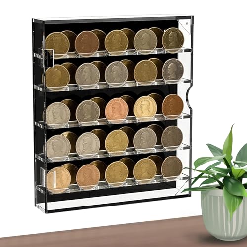 Münzdisplay für - Klare runde Tür, Organizer für Acrylmünzen | Abnehmbare Desktop-Aufbewahrungsbox, Abzeichen, Medaillen, Knöpfe, Sammlerstücke, Vitrinen, Zimmer D Münzdisplay für - Klare runde Tür, Organizer für Acrylmünzen | Abnehmbare Desktop-Aufbewahrungsbox, Abzeichen, Medaillen, Knöpfe, Sammlerstücke, Vitrinen, Zimmer D von LearnLyrics