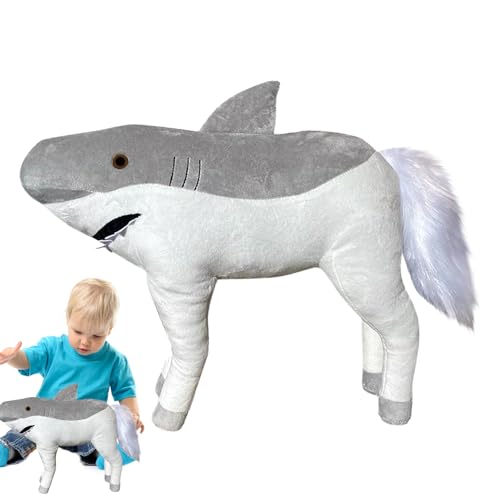 Plüsch-Hai-Pferdespielzeug – flauschiges, weiches Tier, kinderfreundliches Stofftier | Ungiftiges Material, detailliertes Design zum Kuscheln, Spielen, Schlafengehen, Kinderzimmerdekor, lustiges Gesch von LearnLyrics