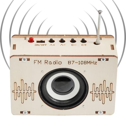 Radio-Set zum Montieren | Elektronisches Projekt-Set aus Holz – Lernspielzeug für Projekte Jugendliche Erwachsene Geschenke Geburtstag Familie Freunde von LearnLyrics