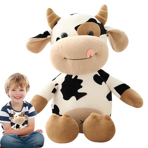 Spielzeug aus Plüsch, Kuh, gefüllt, Spielzeug aus Kuh, weich verdrahtet, kuschelweich, kuschelig, Plüschkissen für Jungen und Mädchen, eine Puppe von LearnLyrics