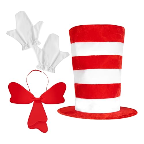 Top -Hutkostüm, rot atmungsaktives Halloween -Cosplay, Handschuhe Cosplay -Outfit, Partys Accessoires, Festival | Dress stilvolles Kostüm atmungsaktives Design für Männer Frauen Kinder Hallow Top -Hutkostüm, rot atmungsaktives Halloween -Cosplay, Handschuhe Cosplay -Outfit, Partys Accessoires, Festival | Dress stilvolles Kostüm atmungsaktives Design für Männer Frauen Kinder Hallow von LearnLyrics