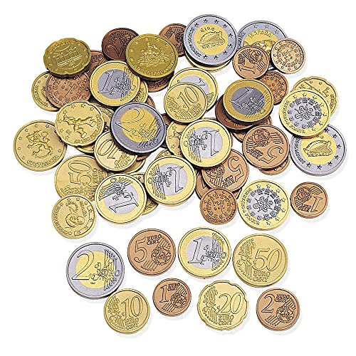 Learning Resources Spielgeldset Euro-Münzen (Set mit 100 Stück), kinder euro spielgeld münzen, kaufladen kasse, Spielgeld für kinder kaufmannsladen einkaufsladen, 20.3 x 14.2 x 1.3 centimeters von Learning Resources