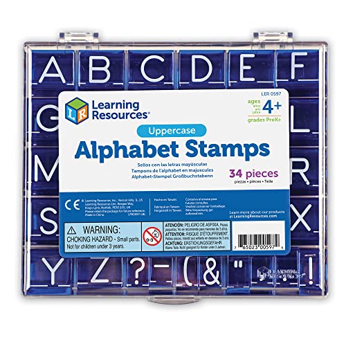 Learning Resources Alphabet-Stempel Großbuchstaben, 16.5 x 2.5 x 14 cm von Learning Resources