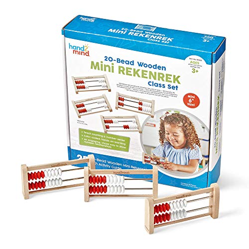 Learning Resources 93429 Rekenrek Mini 20 Perlen Holzperlen Klasse Set, Mehrfarbig, 0 von hand2mind