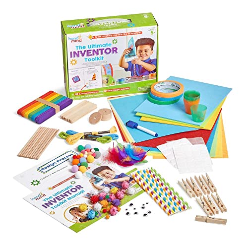 Learning Resources Der Coole Erfinder-Baukasten, ab 5 Jahren, 10 Konstruktionsherausforderungen und 280 kindgerechte Baumaterialien, BAU-Spielzeug, naturwissenschaftlicher Baukasten für Kinder, Mint von Learning Resources