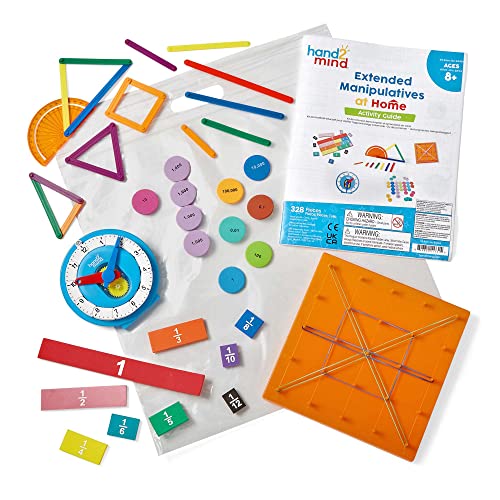 Learning Resources Zu Hause lernen – Umfangreiches Lernspielzeugset, Mathematik-Unterrichtsmaterial für Kinder, Homeschooling, 328 Teile, ab 8 Jahren von hand2mind