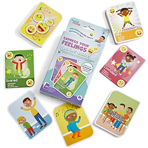 Learning Resources Spielkarten „Gefühle zeigen“, sozio-emotionale Lernaktivitäten, Ruhe-Ecke, Spielzeug für Therapeuten, Gefühle-Vokabelkarten für Kleinkinder, ab 3 Jahren von hand2mind