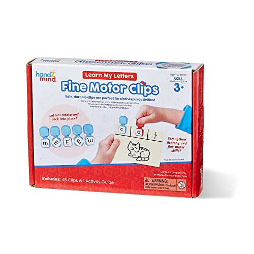 Learning Resources Feinmotorik-Clips „Ich lerne Buchstaben“, Wäscheklammern-Aktivitäten für Kinder, Buchstabentraining für Vorschulkinder, Spielzeug für das Pinzettengriff-Training, Lesematerial von Learning Resources