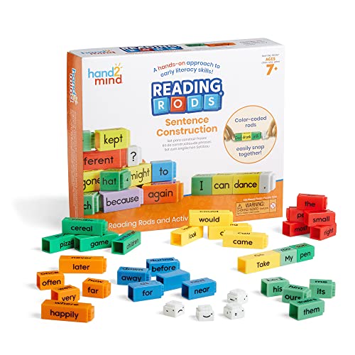 Learning Resources Textstäbe Satzbildung, Lesen lernen, Satzbildung für Kinder, Verbindungswürfel Satzgebäude, Spielzeug zum Lesenlernen, Lese-Hilfsmittel für Kinder von hand2mind