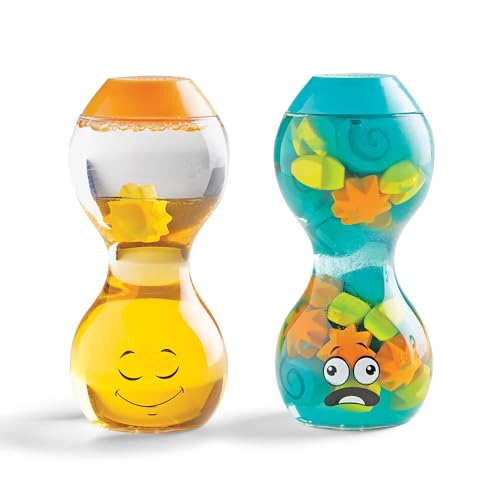 Learning Resources 96241 Fokus Äußere Deine Gefühle Flaschen Überwältigt & Ruhig, ab 3 Jahren, Emotionsspielzeug für Kinder, Sensorisches, Fummel-Spielzeug, SEL, Mehrfarbig von hand2mind