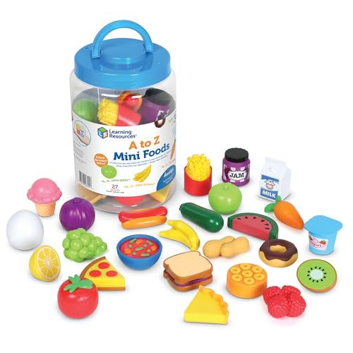 Learning Resources A bis Z Mini-Alphabet-Lebensmittel, Lernspielzeug ab 3 Jahren, Montessori Alphabet Spiel von Learning Resources