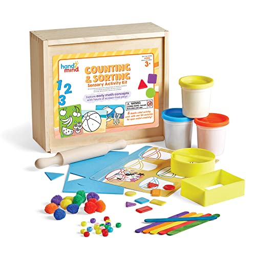Learning Resources Aktivitätsset „Zählen und sortieren“, Kleinteile als Spielmaterial, Sensorik-Spielzeug, Spielsachen zum Training des feinmotorischen Geschicks, Montessori Spielzeug, ab 3+ von hand2mind