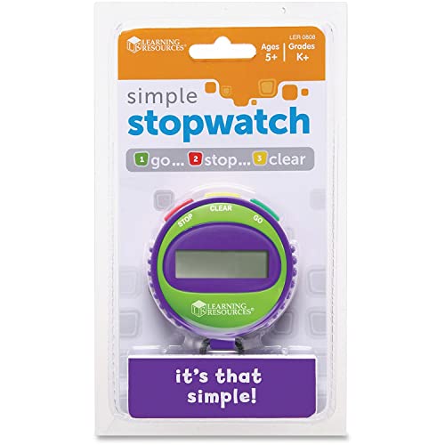 Learning Resources Anfänger Stoppuhr, time Tracker, stoppuhr Sport, time Timer, stoppuhr Kinder, visueller Timer Kinder, stoppuhren, stoppuhr digital, intervall Timer, 5+ von Learning Resources