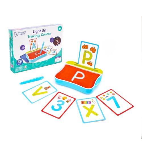 Learning Resources Beleuchteter Aktivitätskasten zum Nachfahren, Alphabet-Aktivitätsset, Lernspielzeug für die Vorschule, Kinder-Leuchttisch zum Mitnehmen, Sensorik-Leuchtkasten zum Spielen, 3+ von Educational Insights