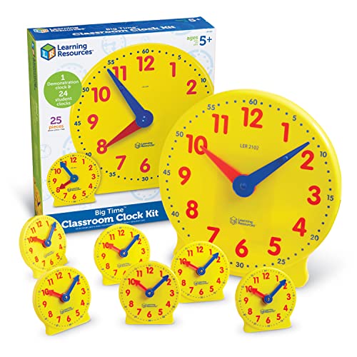 Learning Resources Big Time Klassenzimmer Uhren-Set von Learning Resources