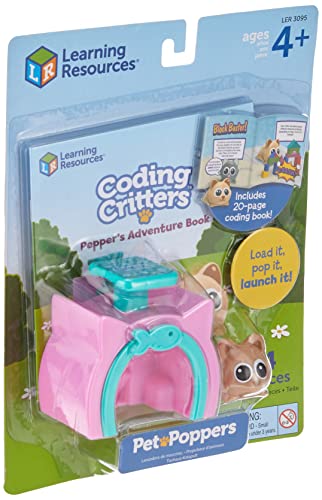 Learning Resources Coding Critters Pet Poppers Hüttenzauber – Katze Pepper, MINT, Programmierspielzeug für Vorschüler, Interaktives Haustier, Ab 4 Jahren von Learning Resources