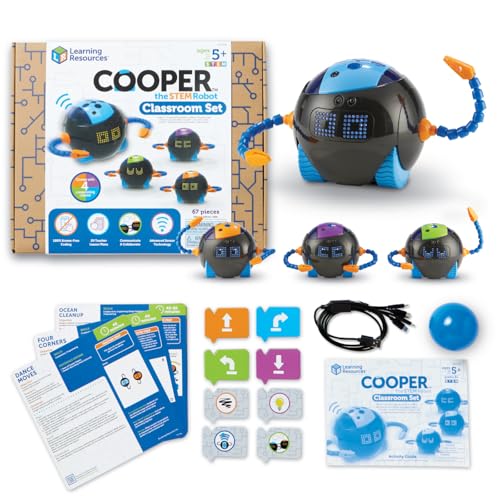 Learning Resources Cooper Der STEM-Roboter Klassenset LER3118, Kooperatives Coding-Spielzeug Ab 5 Jahren, Programmieren Lernen Ohne Bildschirm, Mint-Förderung Grundschule von Learning Resources