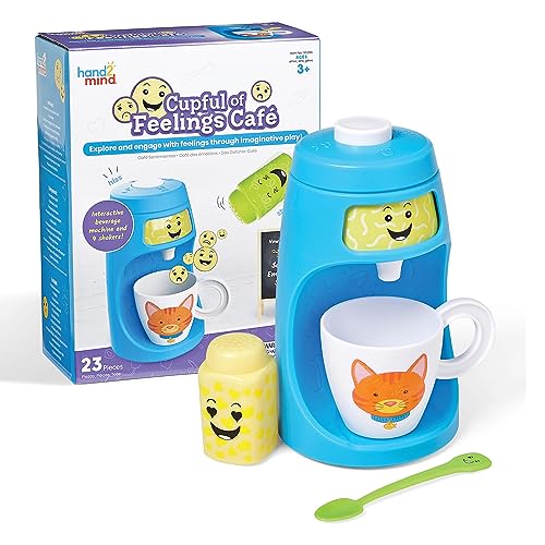 Learning Resources Cupful of Feelings Café Emotions-Spielzeug, Kaffeemaschinen-Spielset für Kinder, fantasievolles Spielen, Spieltherapie, sozial-emotionale Lernaktivitäten, Beruhigungsecken-Zubehör Learning Resources Cupful of Feelings Café Emotions-Spielzeug, Kaffeemaschinen-Spielset für Kinder, fantasievolles Spielen, Spieltherapie, sozial-emotionale Lernaktivitäten, Beruhigungsecken-Zubehör von hand2mind